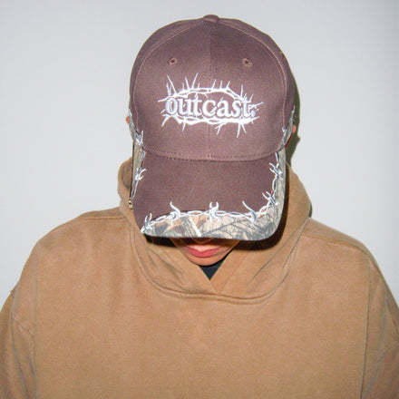 "CROWN OF THORNS" CAMO HAT BROWN