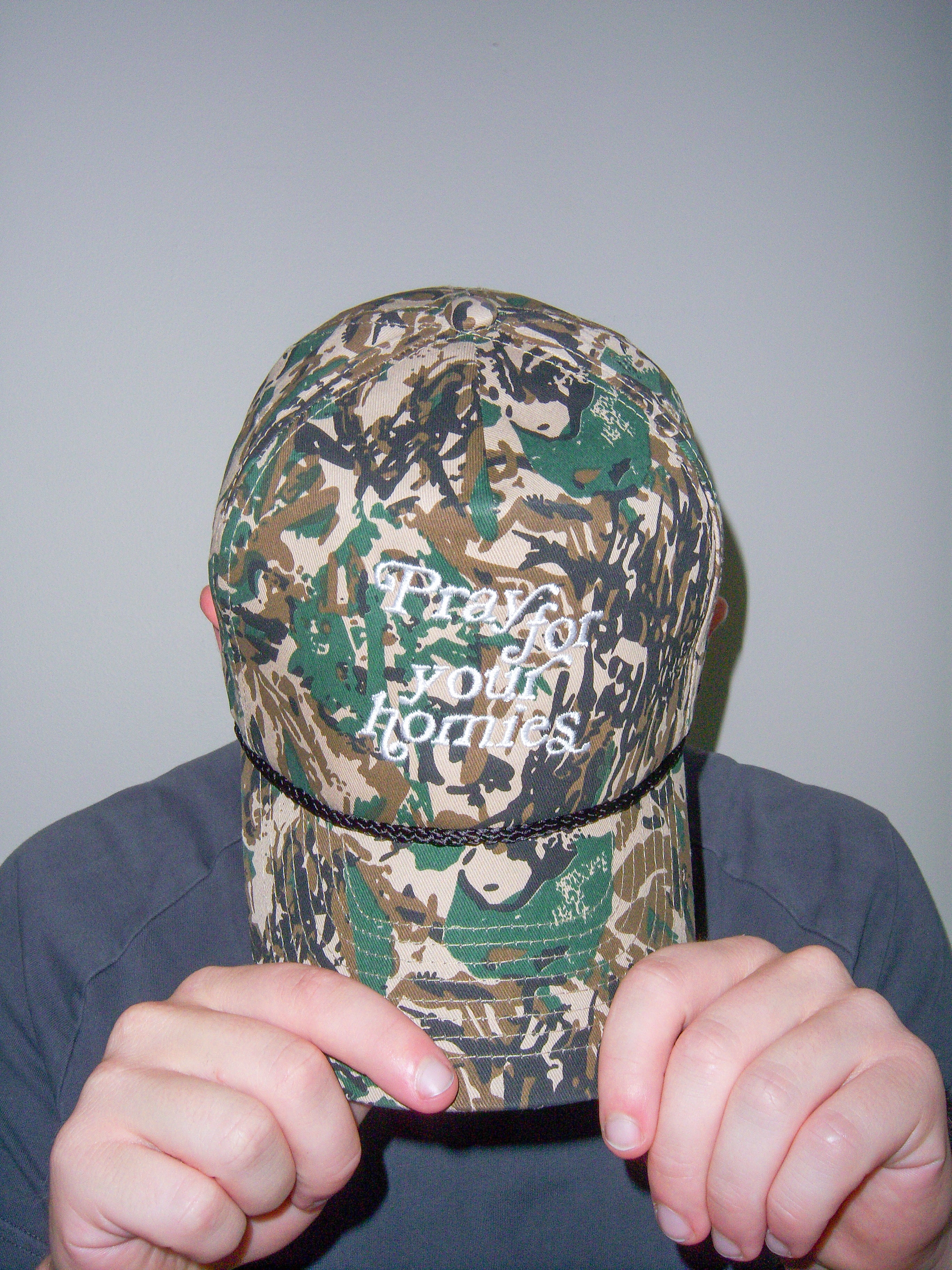 "PRAY FOR YOUR HOMIES" CAMO HAT
