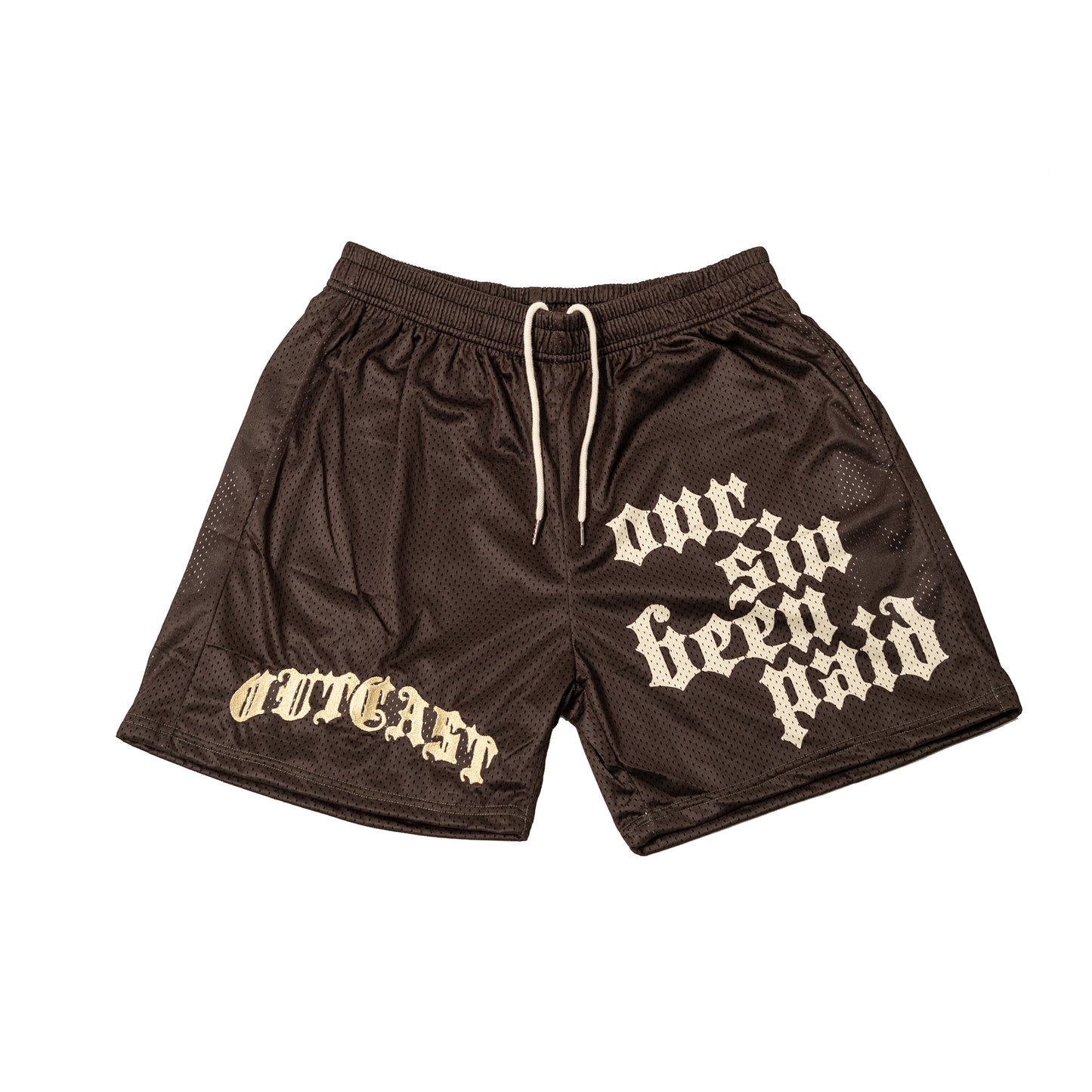PREMIUM MESH BROWN SHORTS