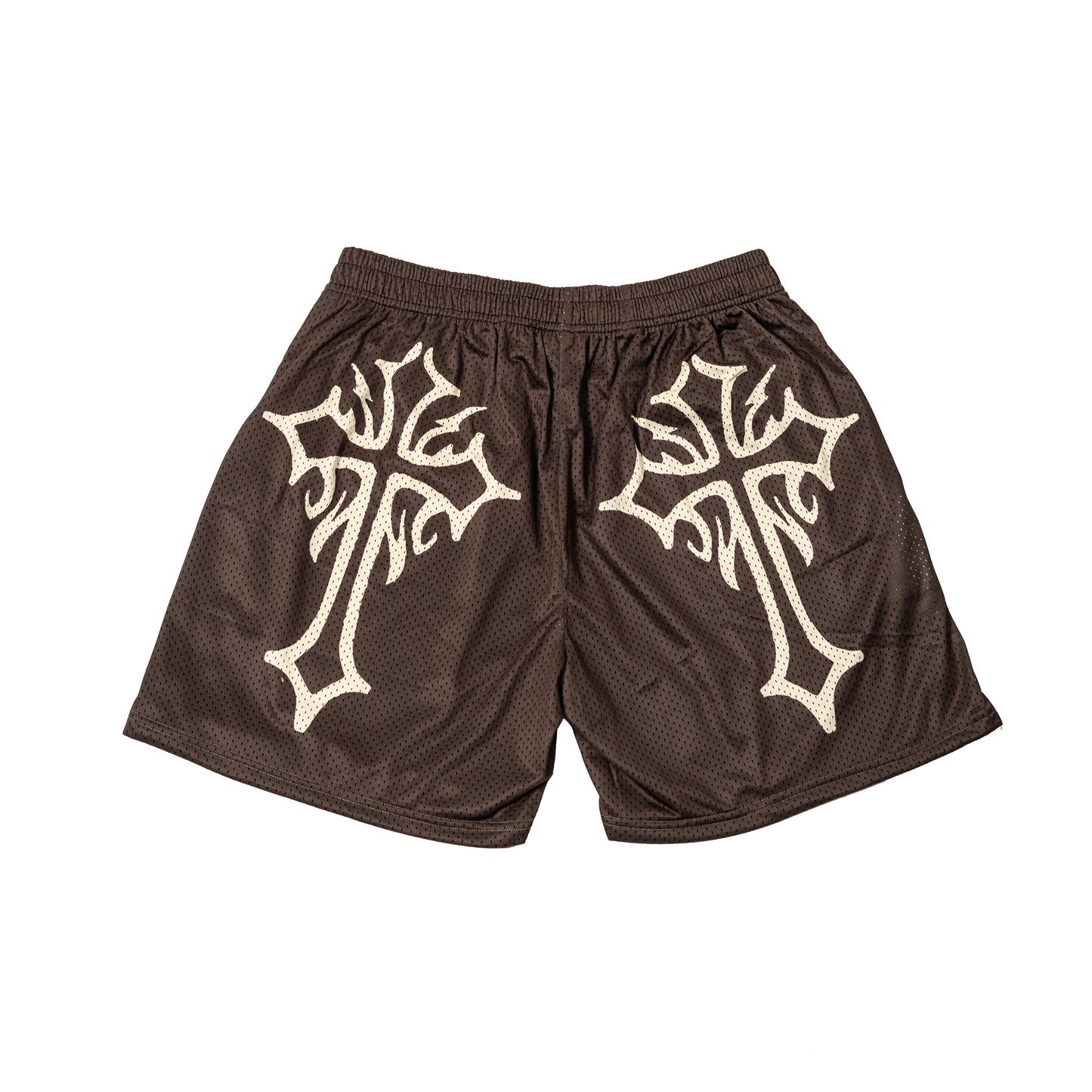 PREMIUM MESH BROWN SHORTS