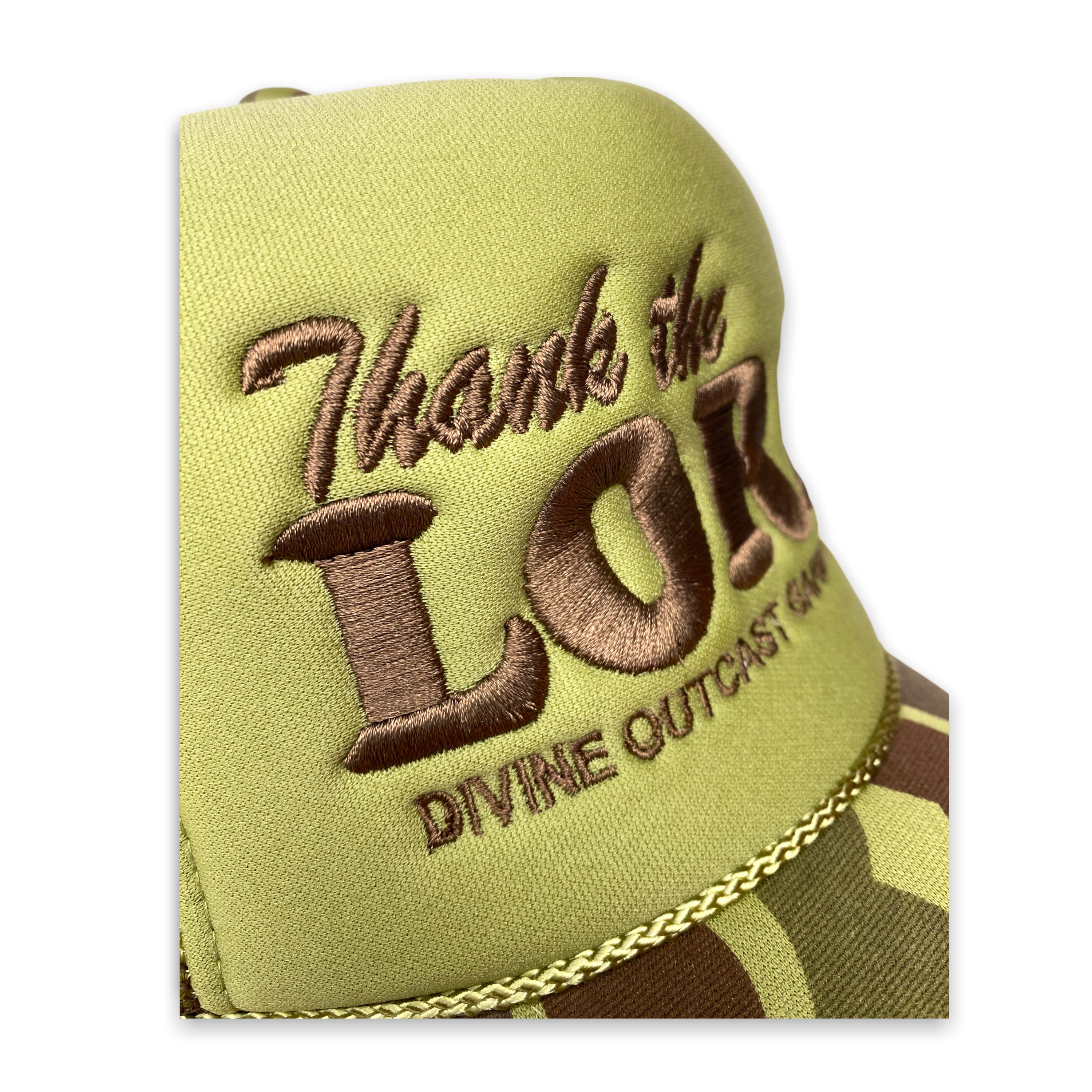 THE "THANK THE LORD" CAMO GREEN TRUCKER