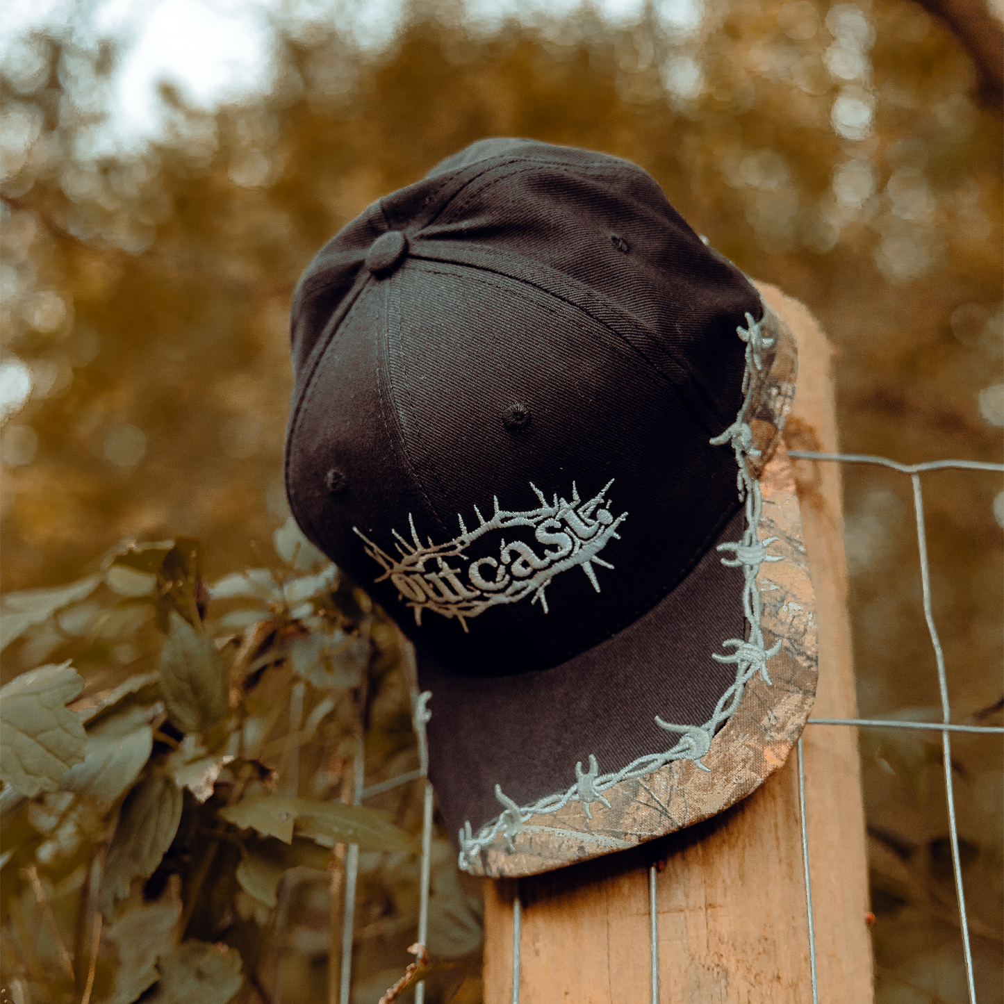 "CROWN OF THORNS" CAMO HAT (BLACK)