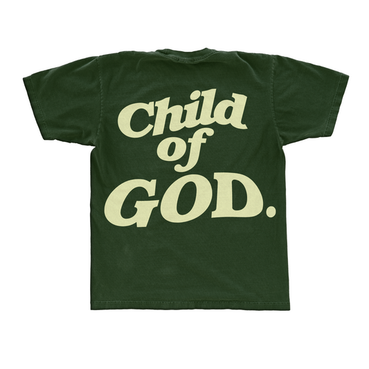 NEW "CHILD OF GOD" GREEN BASICS TEE