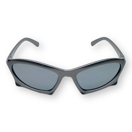 METALIC GREY Y2K GLASSES